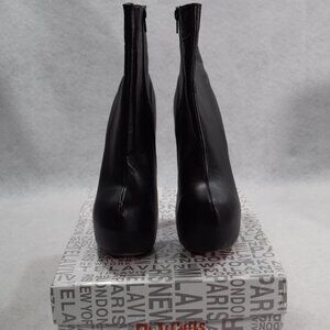 DiJi Girls Hi Heel Boots  Black with Red Bottoms Size 6  Euro 37 New in Box